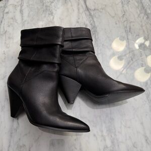 Franco Sarto Neve black leather booties